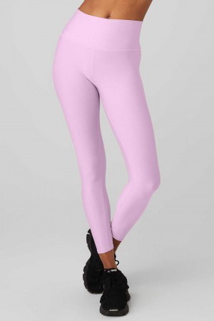 Alo Yoga USA 7/8 High-Waist Airlift Sugarplum Pink | 1283765-PR