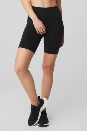 Alo Yoga USA 7'' High-Waist Biker Black | 8293154-KS