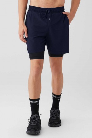 Alo Yoga USA 7'' Unity 2 In 1 Navy | 1495823-VY