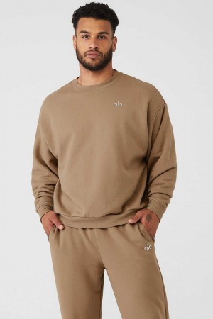 Alo Yoga USA Accolade Crew Neck Pullover Gravel | 1950378-ZD