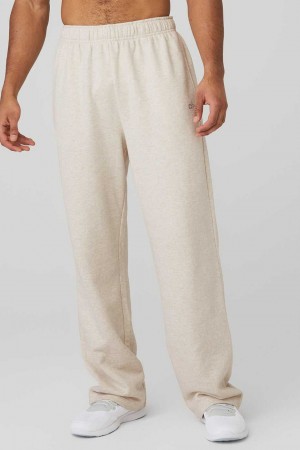 Alo Yoga USA Accolade Straight Leg Oatmeal Heather | 0912653-FJ