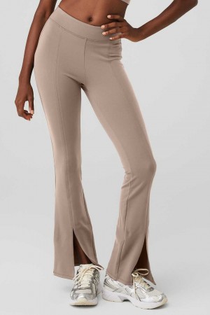 Alo Yoga USA Airbrush High-Waist Flutter Taupe | 9145283-FH