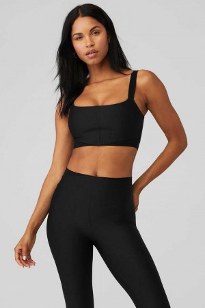 Alo Yoga USA Airlift Corset Black | 2169347-DW