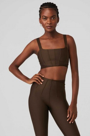 Alo Yoga USA Airlift Corset Espresso | 8327504-LD