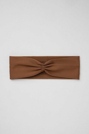 Alo Yoga USA Airlift Headband Cinnamon Brown | 2098715-UM