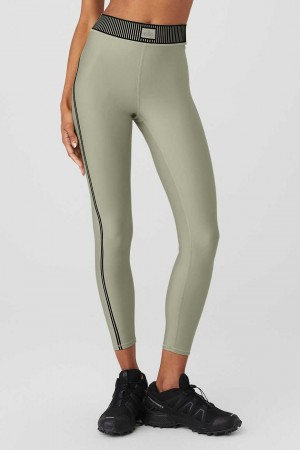 Alo Yoga USA Airlift High-Waist Line Up Limestone | 7182493-UA