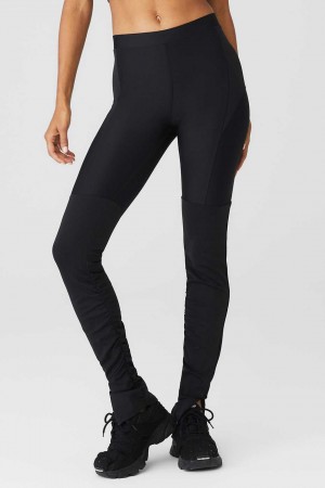 Alo Yoga USA Airlift High-Waist Street Goddess Black | 1938062-EN