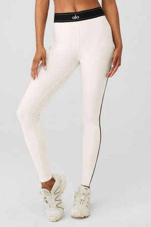 Alo Yoga USA Airlift High-Waist Suit Up Ivory | 3719840-AB