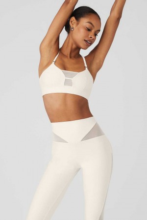 Alo Yoga USA Airlift Mesh Allure Ivory | 5497032-VS