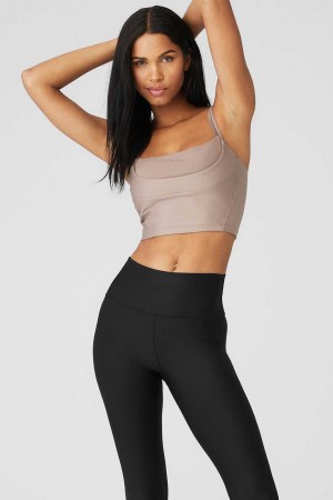 Alo Yoga USA Airlift Street Goddess Taupe | 0573491-QG