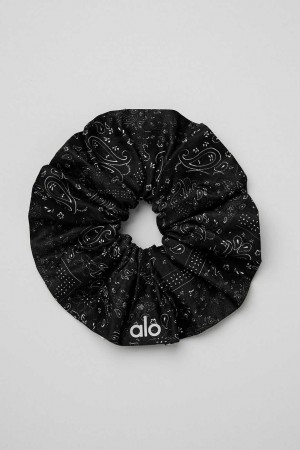 Alo Yoga USA Bandana Oversized Scrunchie Black | 7138945-BT