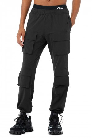 Alo Yoga USA Cargo Venture Black | 8245069-QM