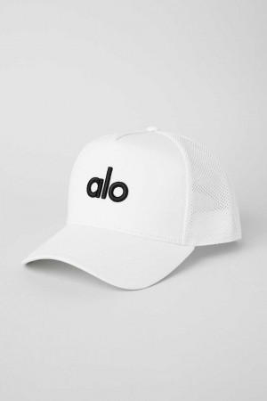 Alo Yoga USA District Trucker White | 8436905-SD