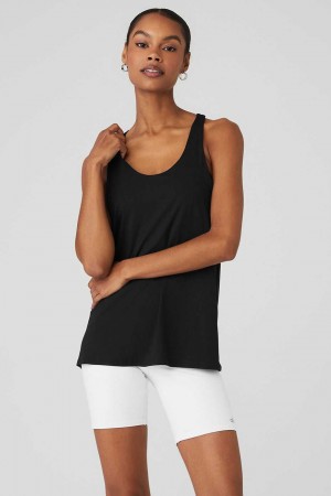 Alo Yoga USA Don't Get It Twisted Black | 7368901-ZX