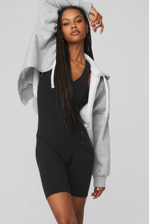 Alo Yoga USA Everyday Full Zip Athletic Grey | 6721589-AV