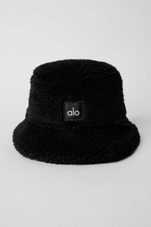 Alo Yoga USA Foxy Sherpa Bucket Black | 7195632-KF