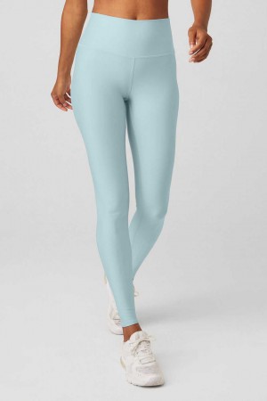 Alo Yoga USA High-Waist Airlift Chalk Blue | 5139846-CS