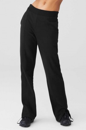 Alo Yoga USA High-Waist Offline Straight Leg Black | 2379514-PR