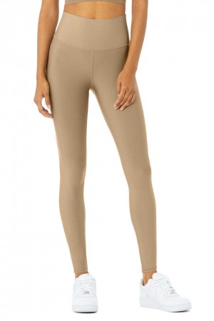 Alo Yoga USA High Waist Airlifts Gravel | 5819340-JQ