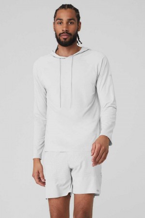 Alo Yoga USA Idol Hooded Runner Titanium | 6398245-WY