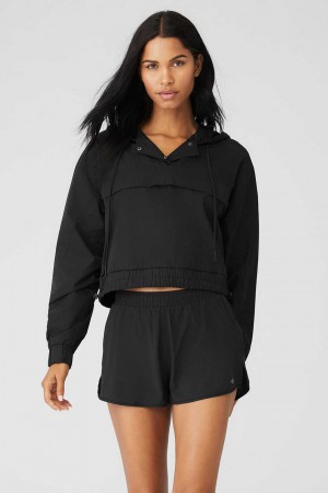 Alo Yoga USA International Anorak Black | 5746812-FT