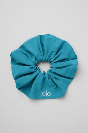 Alo Yoga USA Oversized Scrunchie Blue Splash | 2081976-YI