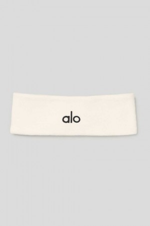 Alo Yoga USA Performance Ear Warmers Ivory | 8105647-OQ