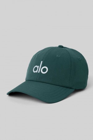 Alo Yoga USA Performance Off-Duty Midnight Green | 9256081-DQ