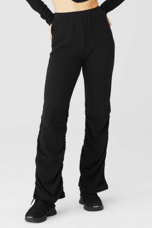 Alo Yoga USA Ruched Soft Sculpt Black | 2746318-AL