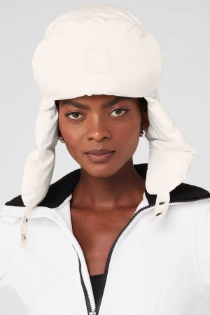 Alo Yoga USA Snow Daze Puffer Polar Ivory | 1598673-ZB