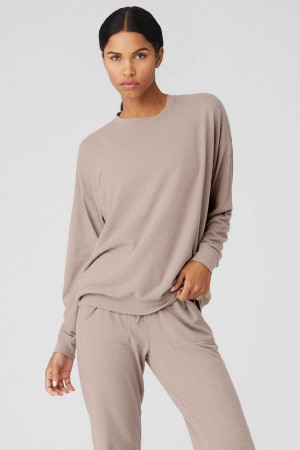 Alo Yoga USA Soho Pullover Taupe | 3621784-IM