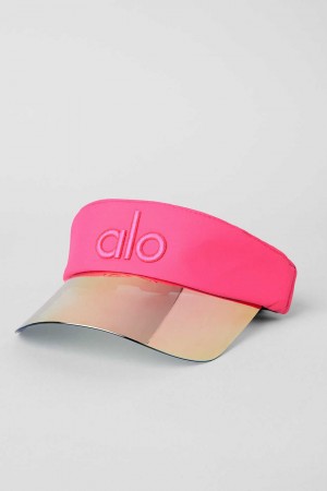 Alo Yoga USA Solar Visor Hot Pink | 9418756-NJ