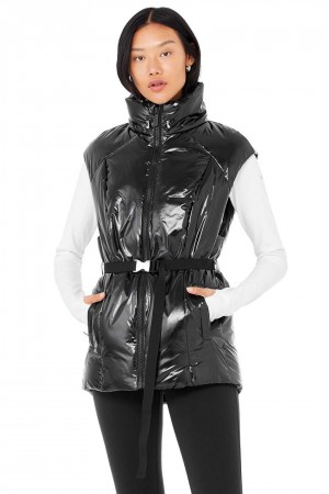 Alo Yoga USA Stunner Puffer Black | 6024913-PF