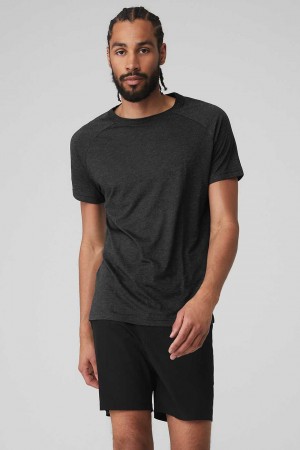 Alo Yoga USA The Triumph Crew Neck Tee Black | 0675812-CK