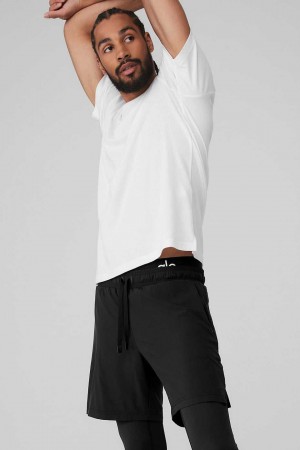 Alo Yoga USA The Triumph Crew Neck Tee White | 0961852-YA