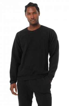 Alo Yoga USA Triumph Crew Neck Black | 3597842-MS