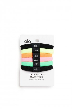 Alo Yoga USA Untangled Hair Tie 6-Pack Multicolor | 1760253-MD