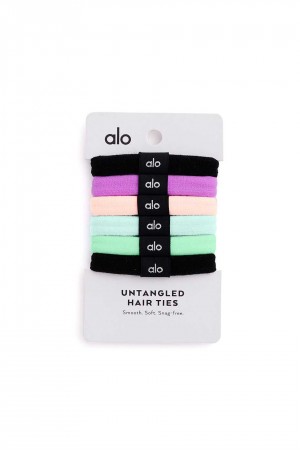 Alo Yoga USA Untangled Hair Tie 6-Pack Pastel Multicolor | 7648521-GU