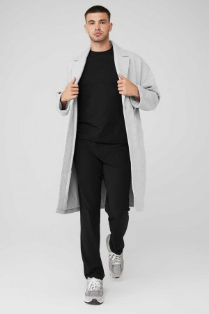 Alo Yoga USA VIP Blazer Trench Athletic Heather Grey | 4506832-KV