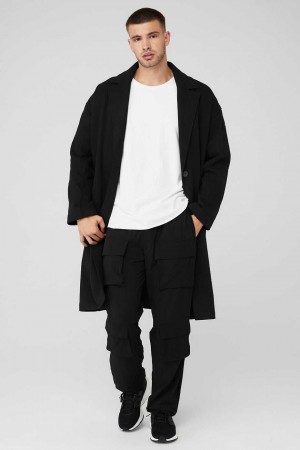 Alo Yoga USA VIP Blazer Trench Black | 9538047-ED