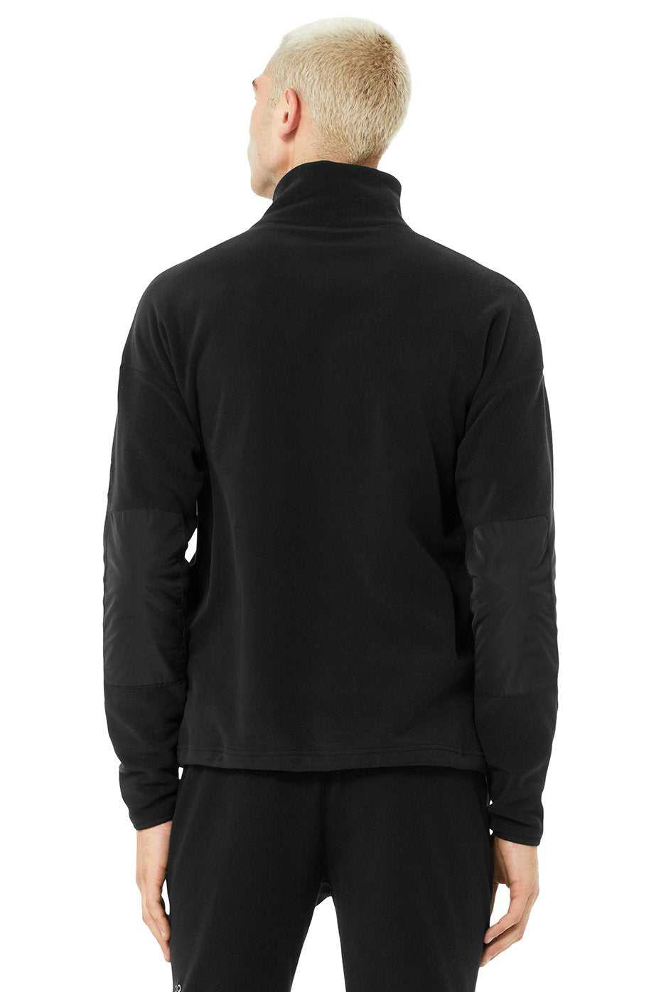 Alo Yoga USA 1/2 Zip Mammoth Polar Pullover Black | 1428796-DP