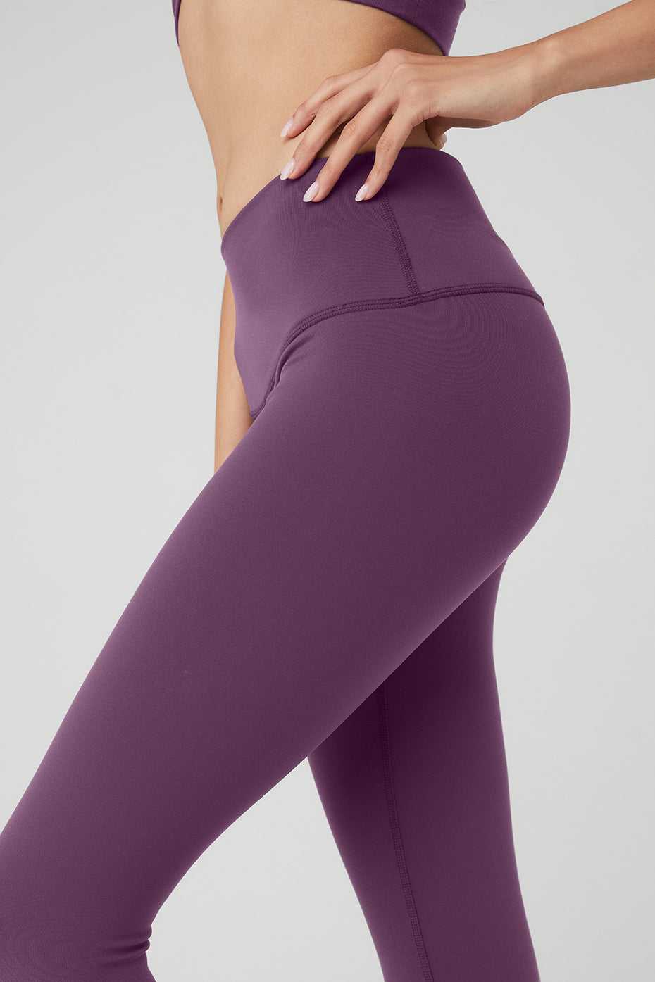 Alo Yoga USA 7/8 High-Waist Airbrush Dark Plum | 1087435-KM