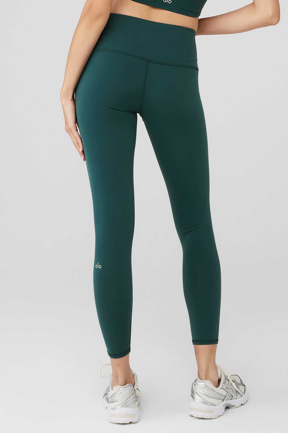 Alo Yoga USA 7/8 High-Waist Airbrush Midnight Green | 6178953-FX