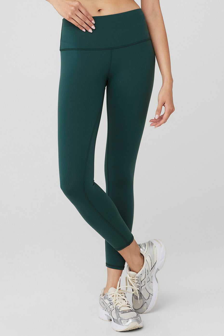 Alo Yoga USA 7/8 High-Waist Airbrush Midnight Green | 6178953-FX