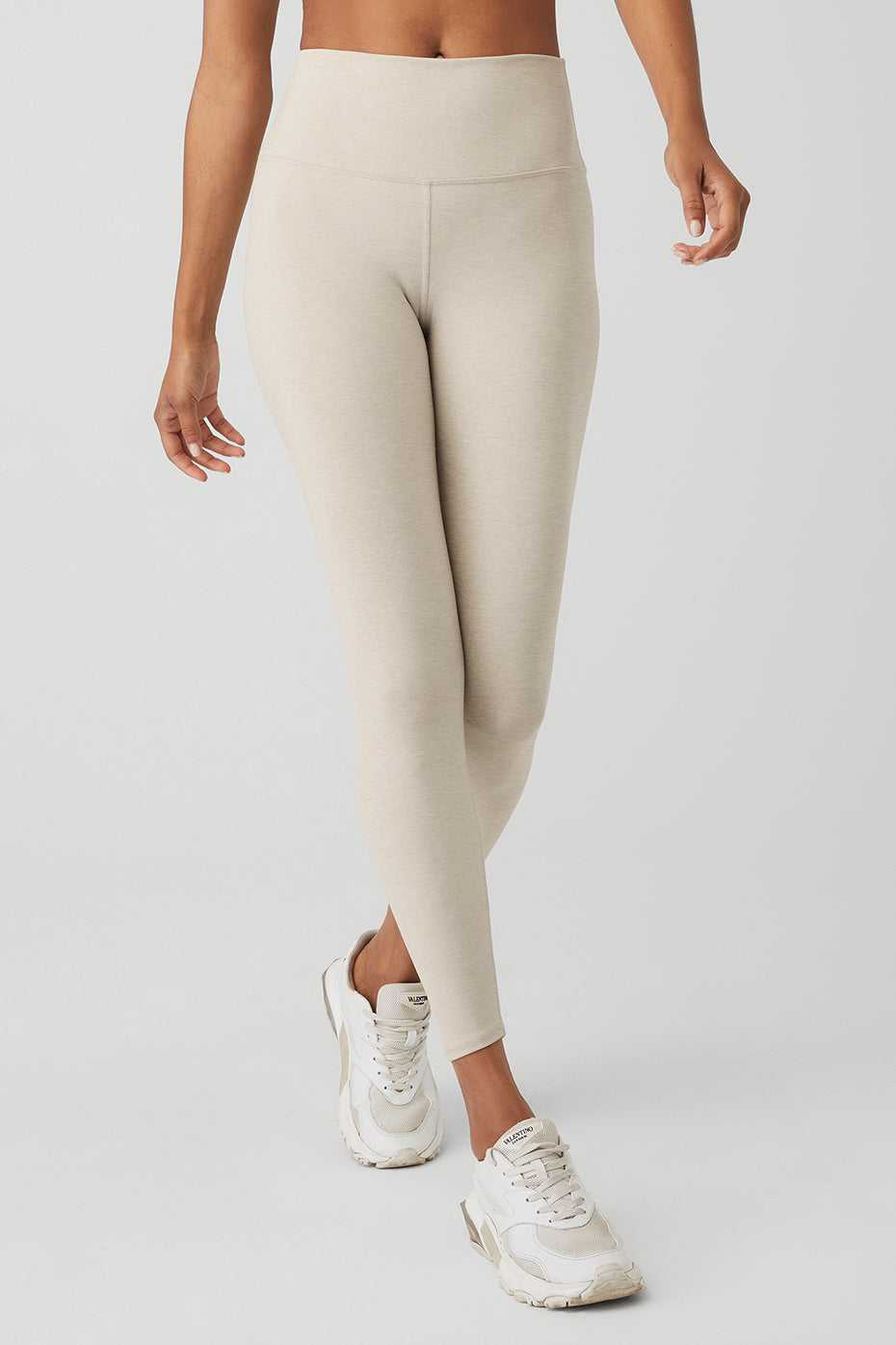 Alo Yoga USA 7/8 High-Waist Airbrush Oatmeal Heather | 9137206-VT