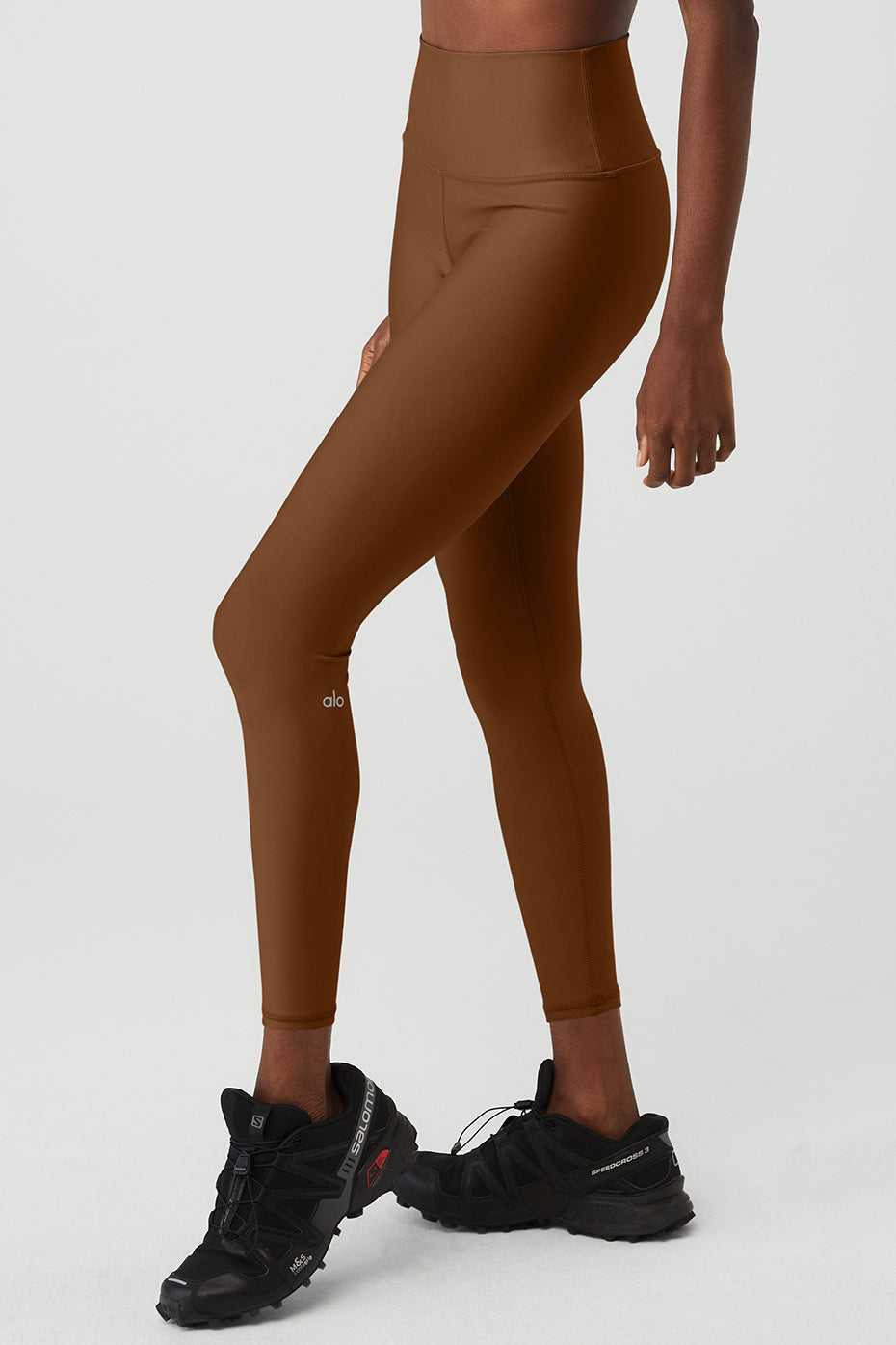 Alo Yoga USA 7/8 High-Waist Airlift Cinnamon Brown | 2693104-JA