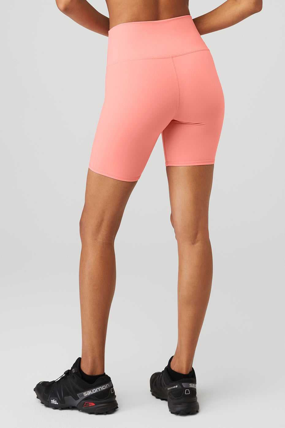 Alo Yoga USA 7'' High-Waist Biker Strawberry Lemonade | 0217593-KS