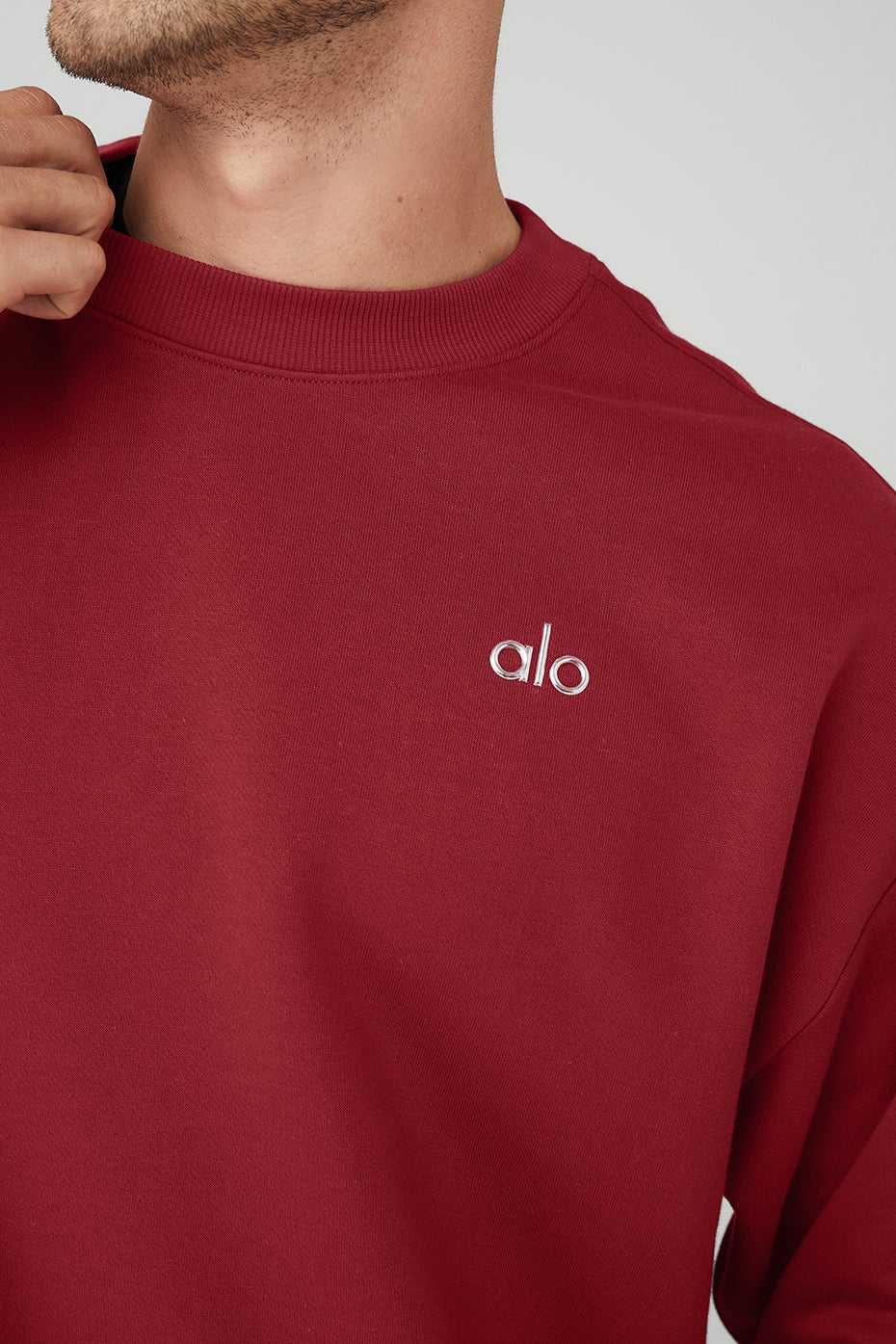 Alo Yoga USA Accolade Crew Neck Pullover Victory Red | 3928740-XP