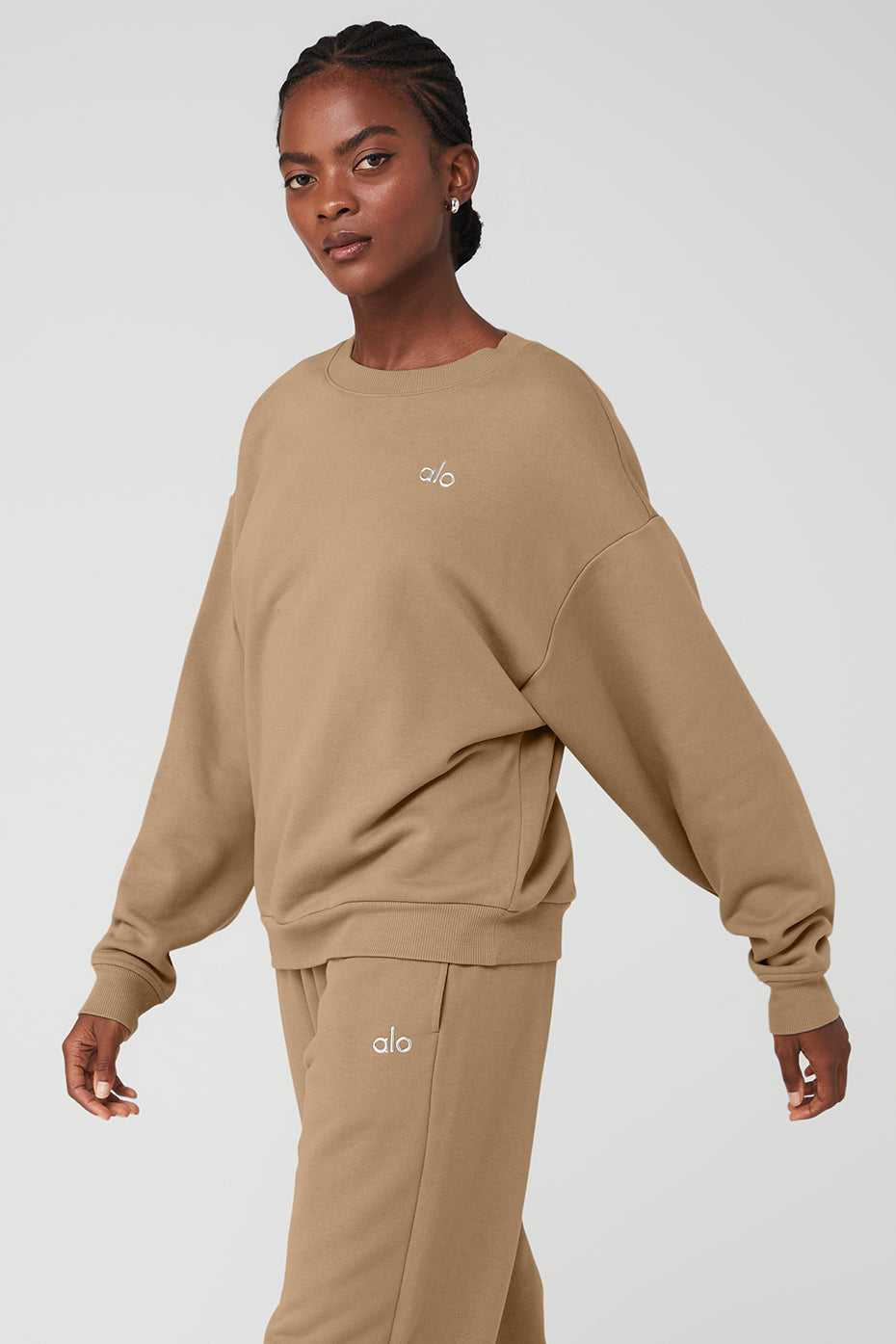 Alo Yoga USA Accolade Crew Neck Pullover Gravel | 6092451-QF