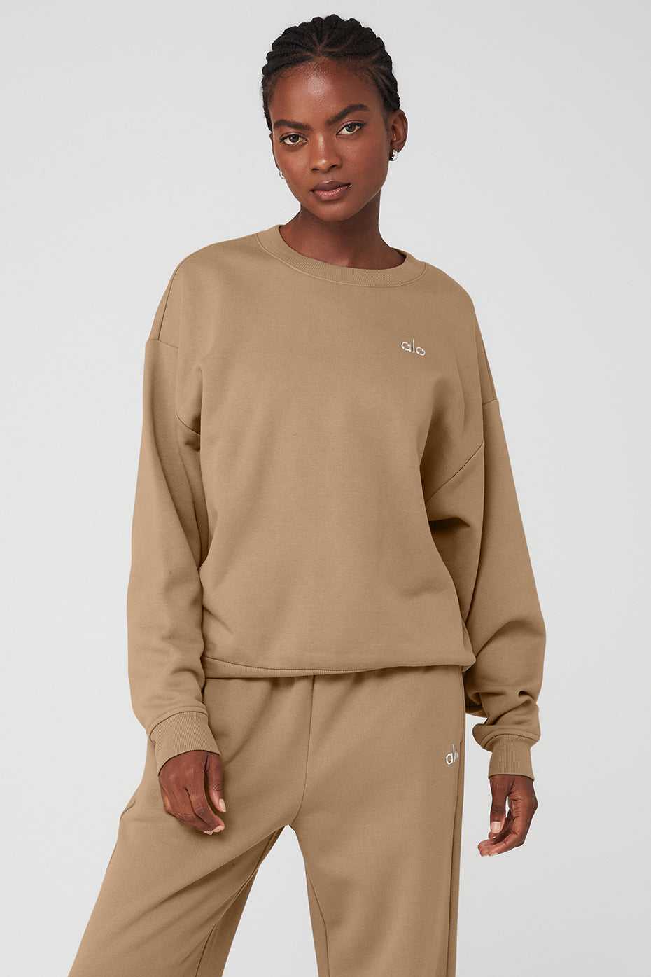 Alo Yoga USA Accolade Crew Neck Pullover Gravel | 6092451-QF